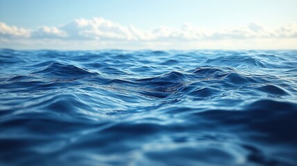 Obraz premium A serene view of ocean waves under a bright sky, reflecting tranquility and nature's beauty.