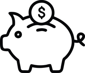 piggy bank with dollar sign