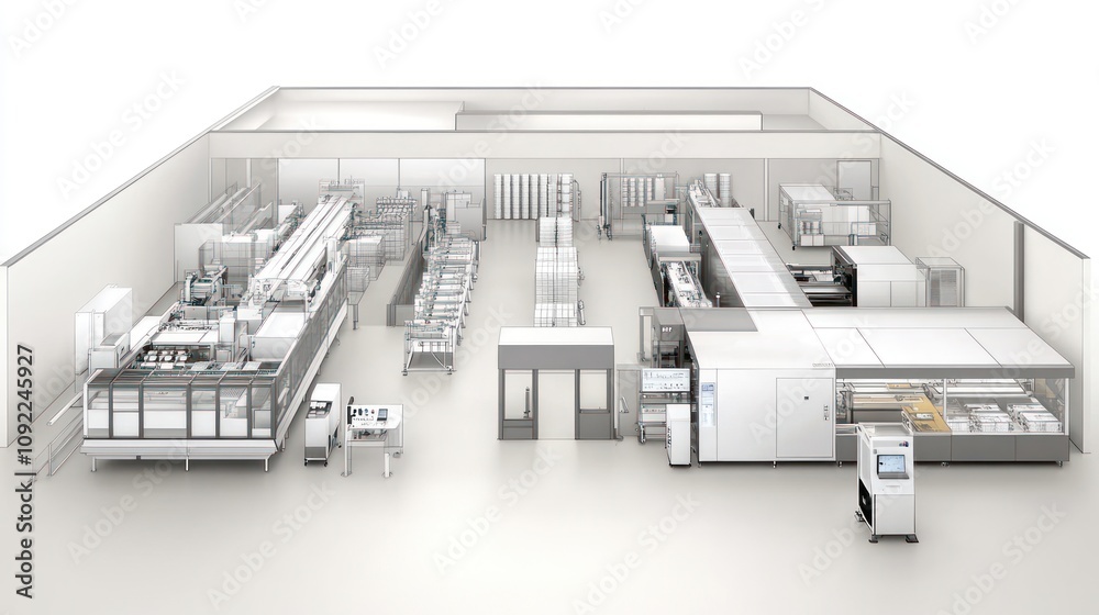 Aufkleber Automated Factory Production Line System Design