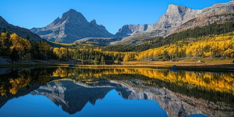 A stunning image of mountains reflecting in a tranquil lake, capturing nature's beauty through water reflection.
