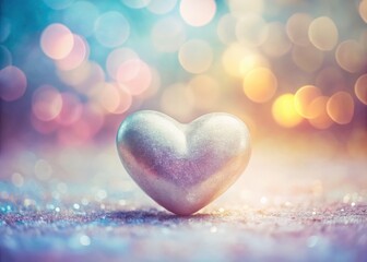 Fototapeta premium Minimalistic Heart-Shaped Object on Soft Pastel Background for Romantic Decor, Modern Art, and Creative Photography