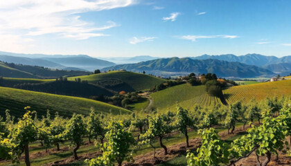 Naklejka premium vineyard in autumn