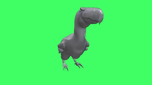 3D art of the prehistoric terror bird being displayed in circular motion.