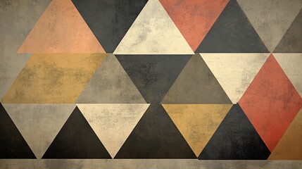 Abstract Geometric Triangle Pattern with Textured Surface