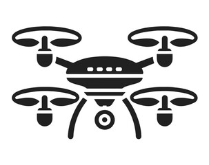 Drone simple black vector silhouette Drone icon