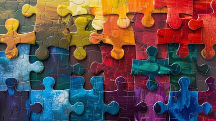 A colorful mosaic of diverse puzzle pieces coming together to form a globe,Symbolic representation of global unity and DIVERSITYEach puzzle piece unique in its shape and color