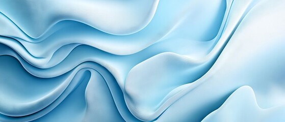Fototapeta premium Light blue abstract halftone background with small dots and flowing wavy lines