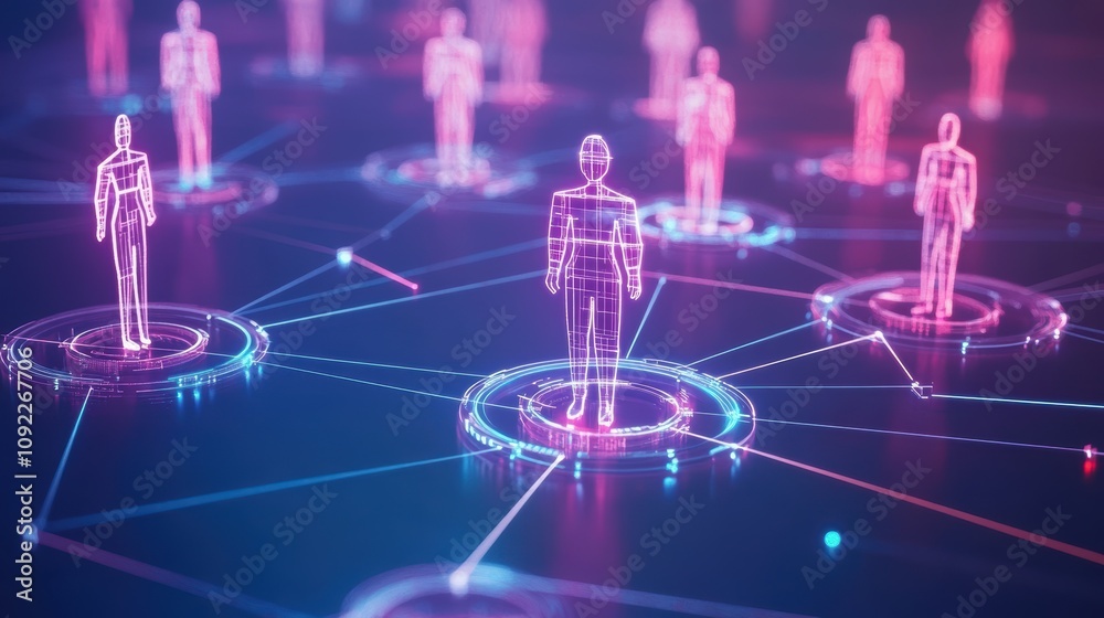 Poster digital network coordination virtual space infographic visual high-tech environment futuristic viewp