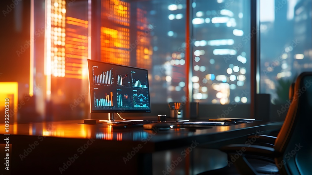 Poster a tech-driven boardroom where 3d glowing strategic insights are analyzed alongside 2d task managemen