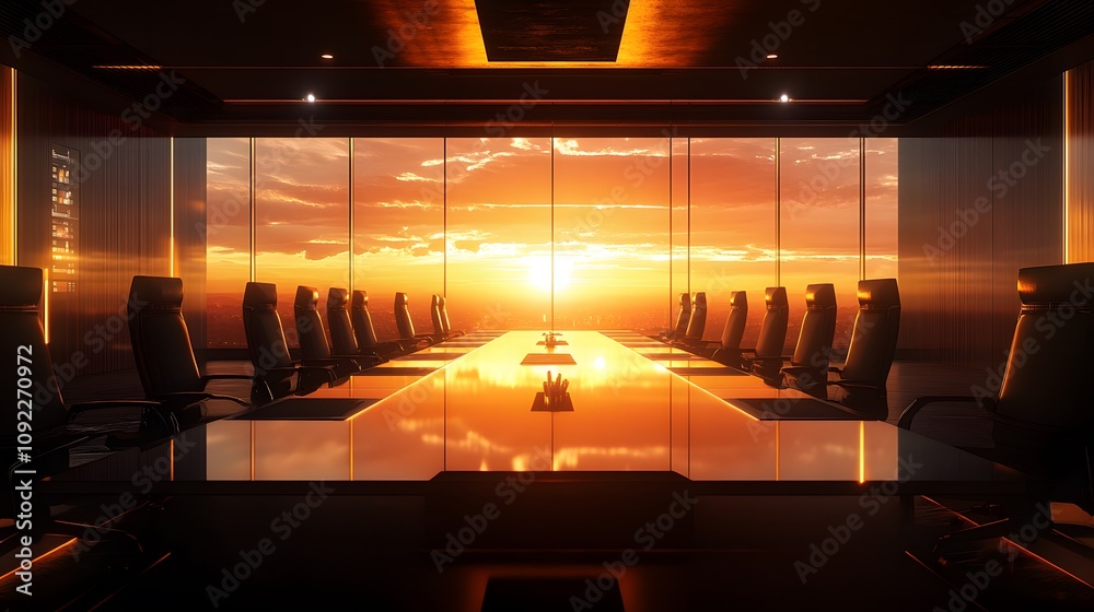 Poster a tech-driven boardroom where 3d glowing strategic insights are analyzed alongside 2d task managemen