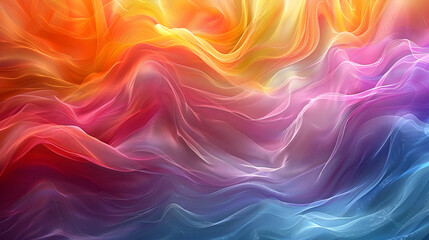 Obraz premium Abstract Background Image: Colorful Flowing Waves
