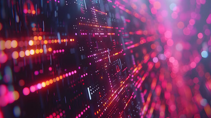 Obraz premium Abstract 3D Background with Pink and Orange Lights