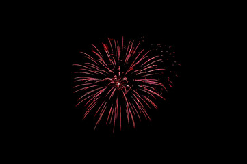 Obraz premium Vectorial Fireworks with black background