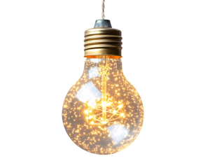 a light bulb with a wire