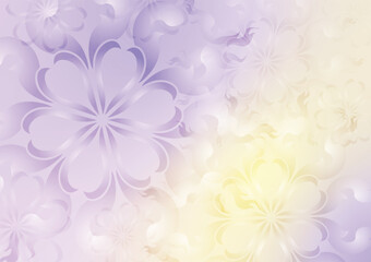 Purple soft art flower mandala cute background