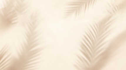 Obraz premium Top View of Beach Sand with Palm Leaf Shadows: Soft Neutral Tones and Textural Summer Background
