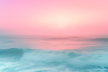 The evening sea shines in beautiful colors