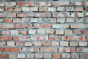 Fototapeta premium View of a bare brick wall