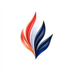 Naklejka premium Dynamic Red and Blue Abstract Flame Logo Design for Corporate Branding and Identity