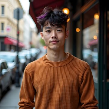 Boy in the city street