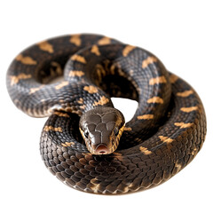 Fototapeta premium Snake symbol 2025 year isolated on transparent background. Generated AI