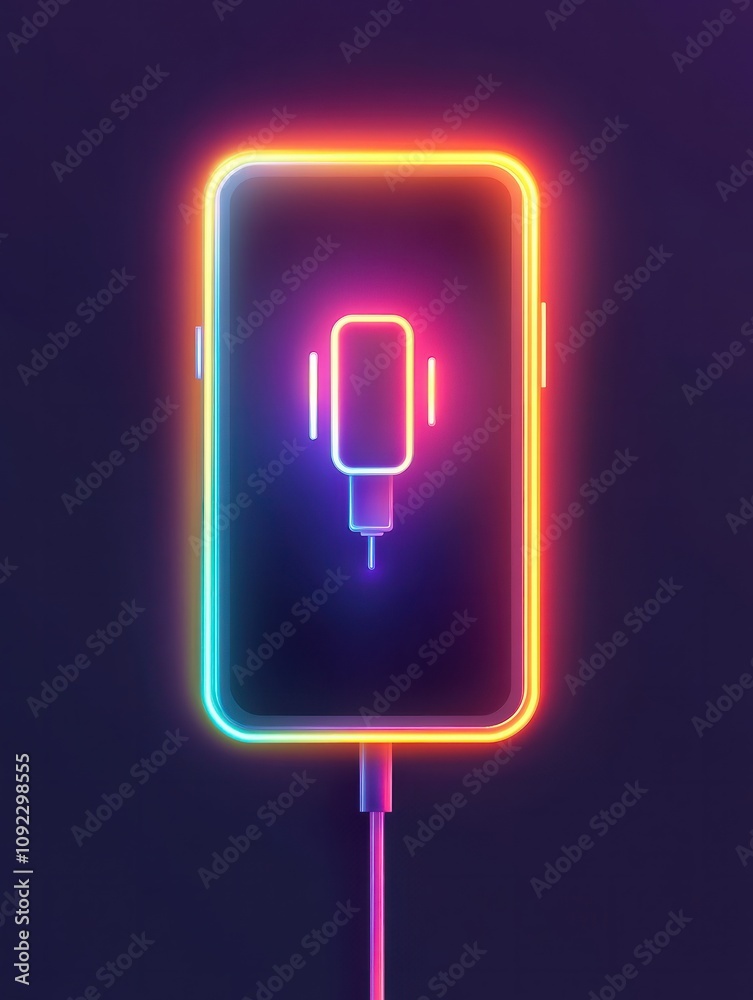 Fototapete charger multi color style icon. simple thin line, outline of internet things icons for ui and ux, we