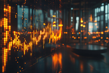 Obraz premium Dynamic Stock Market Chart: Investment, Finance, and Trading Data Visualization