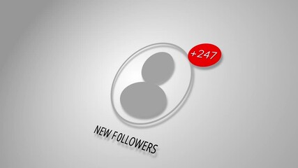 Social media followers symbol Counting online users following network application. Viral network marketing. Advertising Digital graphic. Followers notification. Influencer Like Button, Social Media
