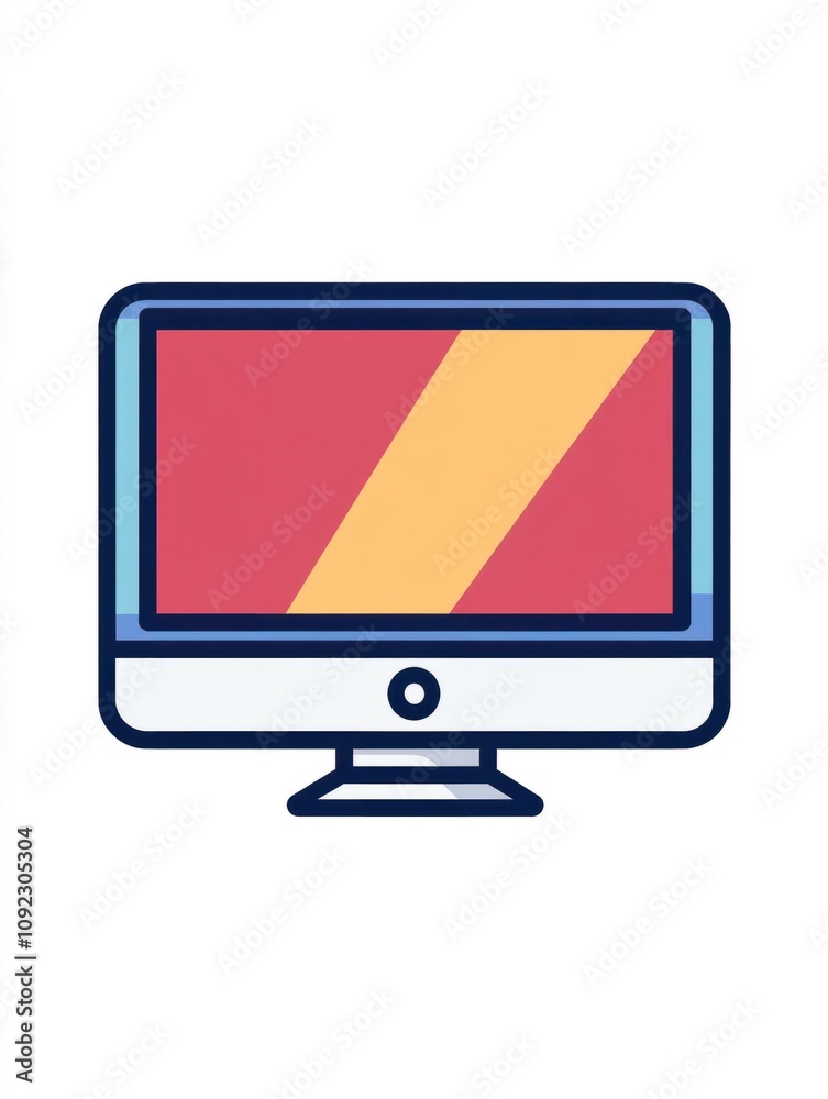 Fototapete monitor pc multi color style icon. simple thin line, outline of internet things icons for ui and ux,
