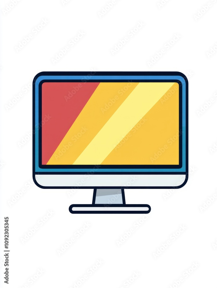 Fototapete monitor pc multi color style icon. simple thin line, outline of internet things icons for ui and ux,