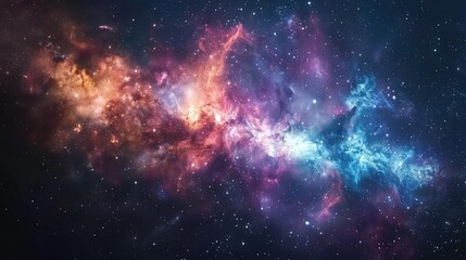 Obraz premium Cosmic Nebula: A Symphony of Color and Light