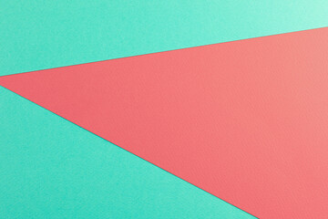 Abstract paper texture or background. Two-tone color green and red colored paper background. Concept for image, text, and design. Geometric paper backdrop..