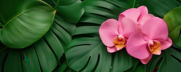 Obraz premium Vibrant Jungle Vibe Adventure: A Close-Up of Lush Flora and Exotic Wildlife in Nature's Embrace.