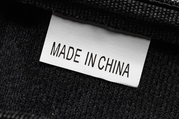 made in china label. China product.