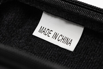 made in china label. China product.