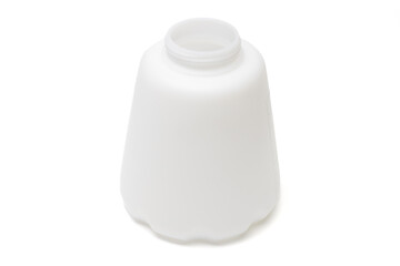 empty plain plastic bottle or container mock up. isolated in white background.