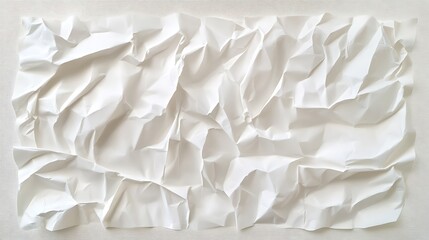 Obraz premium Abstract White Crumpled Paper Texture Background