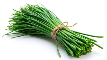 Fresh Chives Isolated on Transparent Background - Culinary Herb Photography for Cooking, Nutrition, and Garden Use with High-Quality Visuals for Recipes and Healthy Eating