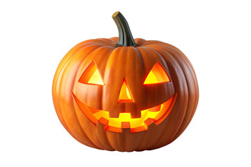 jack o lantern isolated on a transparent background, generative ai