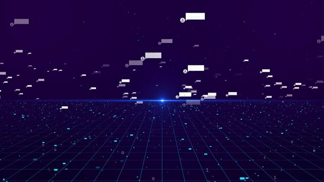 Social Media Speech Bubbles, 4K Background Negative positive comments, background, social network icons, peoples opinions, reviews reactions For Business, Services, Explainer Video Presentation