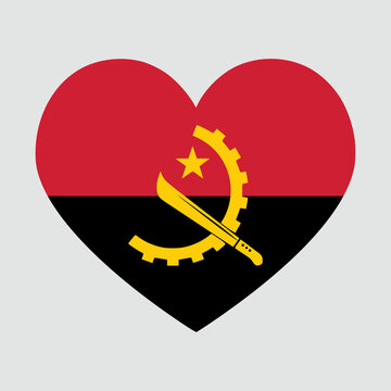 recommend clip art: angola flag heart shaped. Love symbol. Vector illustration