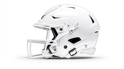 Modern White Football Helmet Showcasing Sleek Design and Protective Features Suitable for Competitive Play in Various Sports Seasons