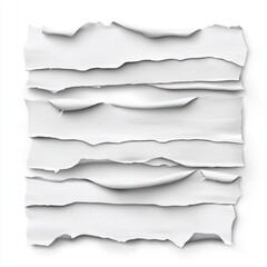 Fototapeta premium Abstract arrangement of ripped white paper clean aesthetic with natural textures great for modern and creative designs