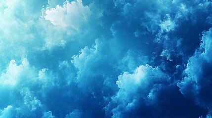 Fototapeta premium Ethereal blue cloud texture for serene spring backgrounds soft sky patterns, calm and tranquil nature design, ideal for digital art, web design, and creative projects