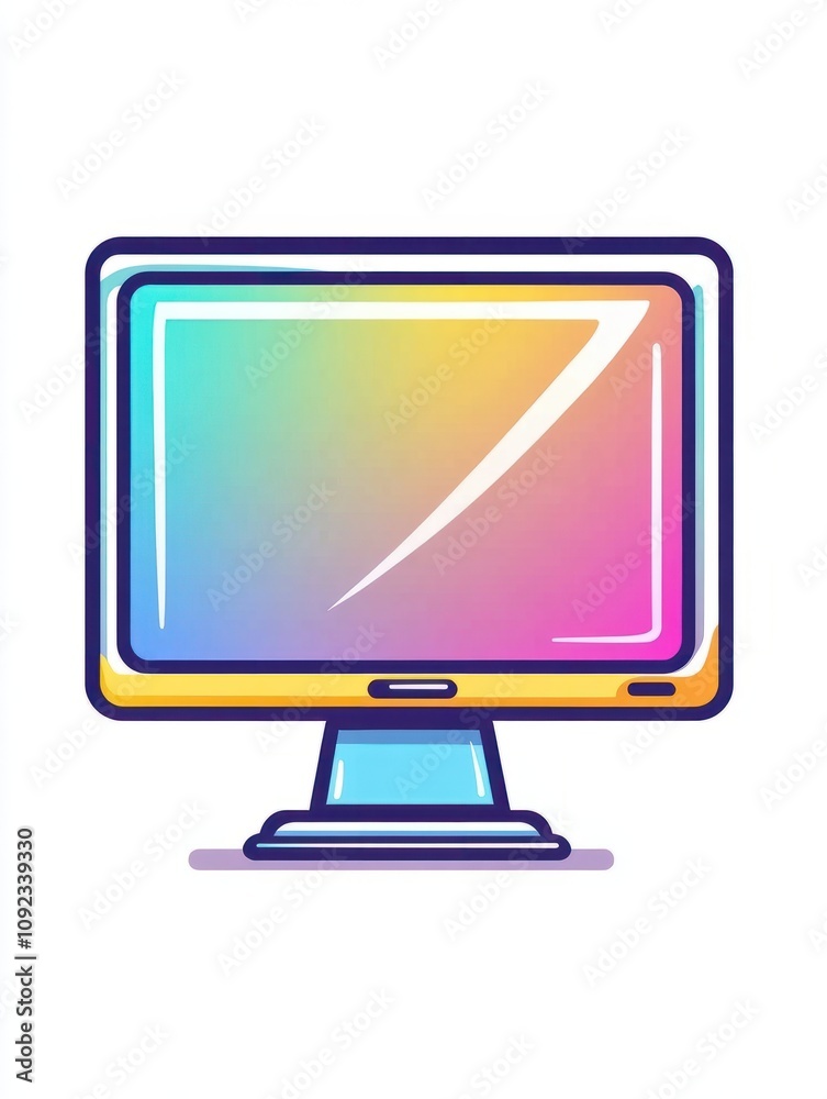 Fototapete monitor pc multi color style icon. simple thin line, outline of internet things icons for ui and ux,