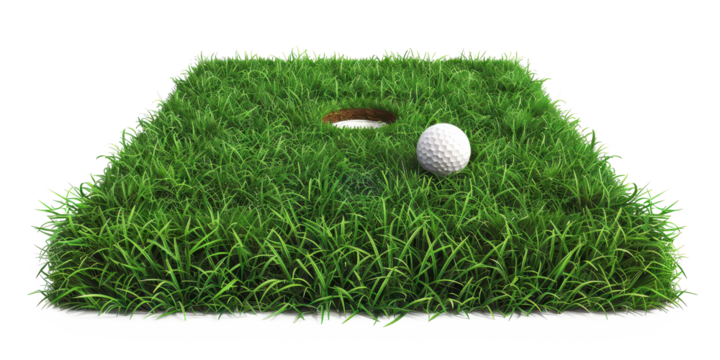 Golf Ball on Putting Green: A Perfect Putt