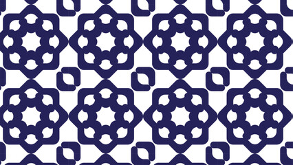 Modern vector abstract seamless geometric pattern with purple color and mandala flower shape