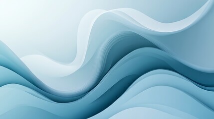 Obraz premium Soft light blue gradient background with flowing curved pattern graphics for illustration, graphic design, web design, marketing materials, presentations, and creative projects
