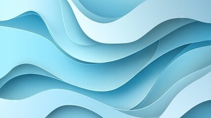 Obraz premium Soft light blue gradient background with flowing curved pattern graphics for illustration, graphic design, web design, marketing materials, presentations, and creative projects