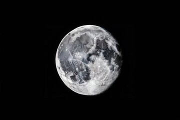 Fototapeta premium the AI Image Generator, shot of the moon isolated on a black